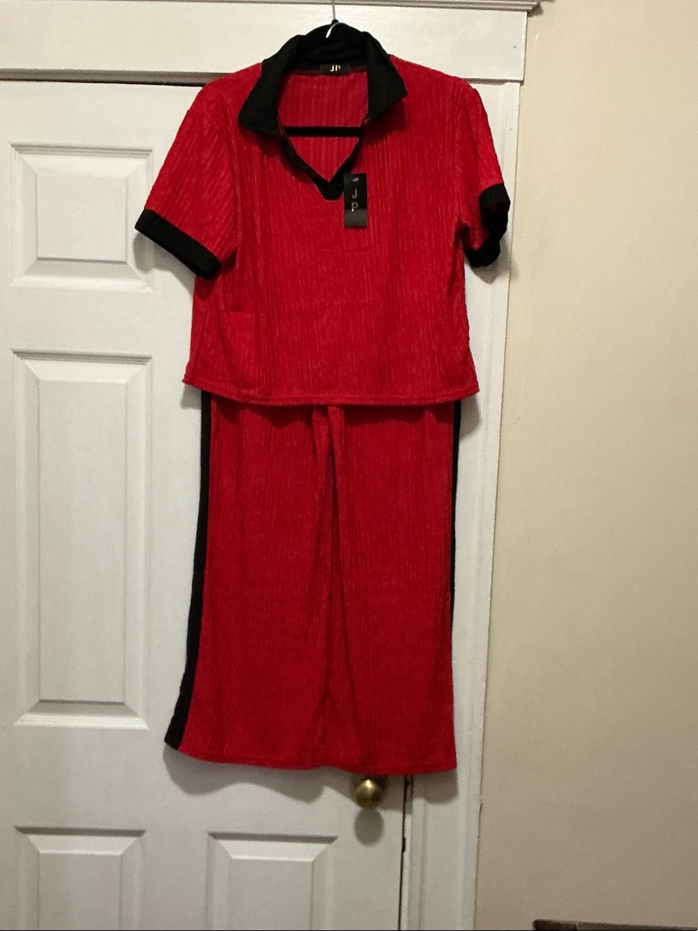 Kids Red and Black Two-Piece Pajama Set